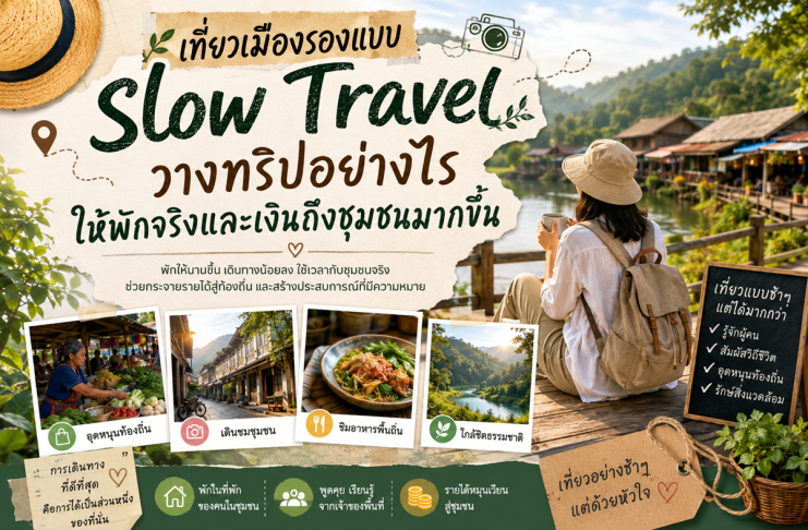 เที่ยวเมืองรองแบบ Slow Travel วางทริปอย่างไรให้พักจริงและเงินถึงชุมชนมากขึ้น