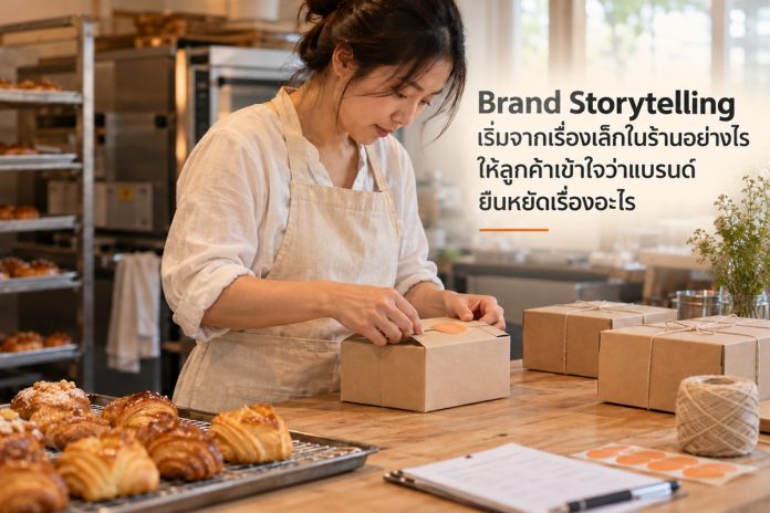 Thai bakery storytelling with elegant editorial text